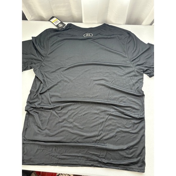 Under Armour Tech T-Shirt Performance Training Gym Athletic Black Large Loose Fi - Picture 3 of 5